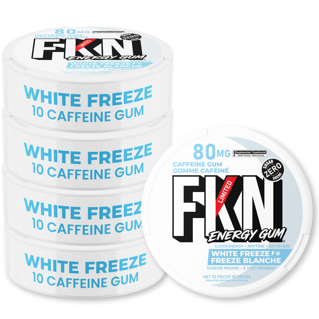 FKN Caffeine Gum White Freeze product packaging