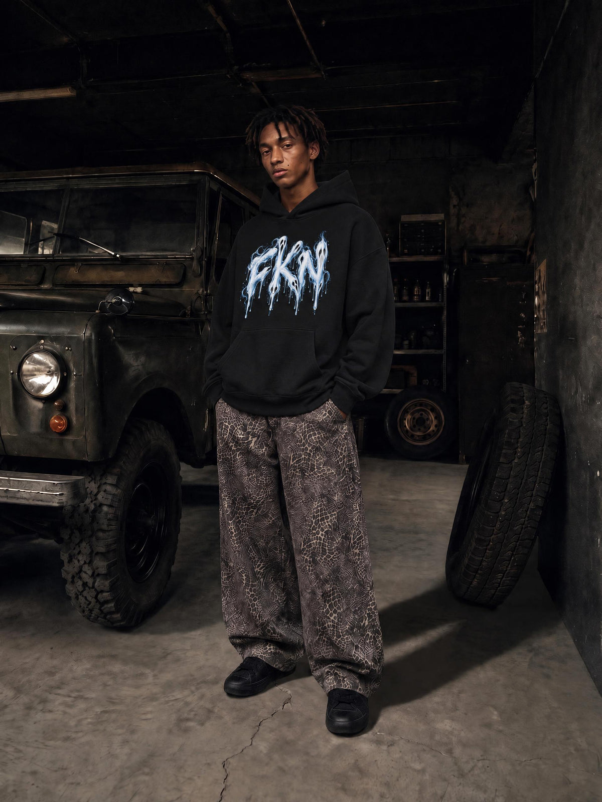 Afterimage Oversize Fleeced Hoodie