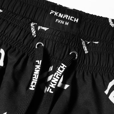 Men's Board Shorts - Black - FKN Rich