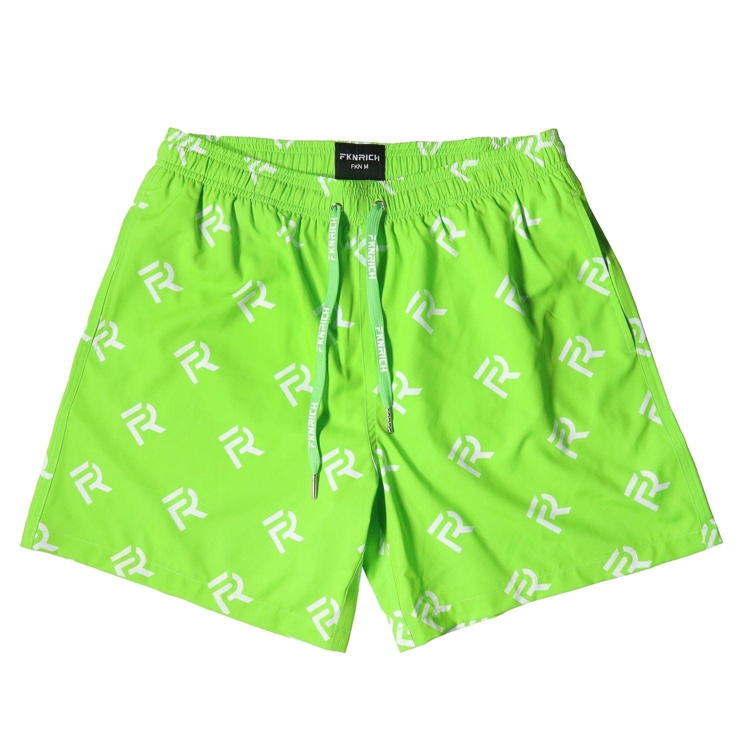 Men's Board Shorts - Neon Green - FKN Rich